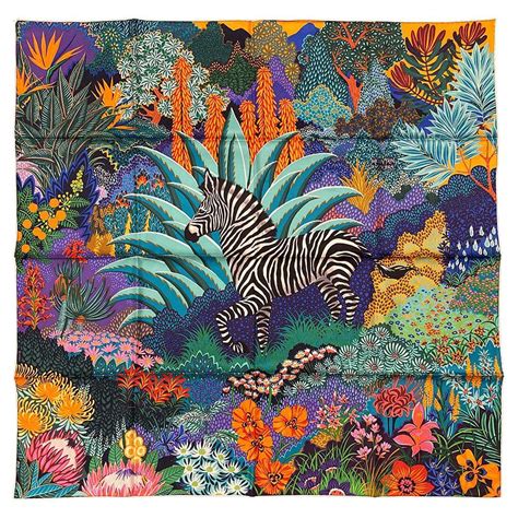 hermes flowers of africa scarf|Hermes zebra scarves.